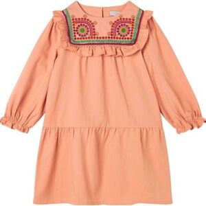 Stella McCartney coral embroidered dress
